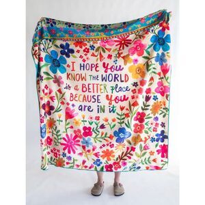 Natural Life Reversible Cozy Throw Blanket World Better New Multicolor